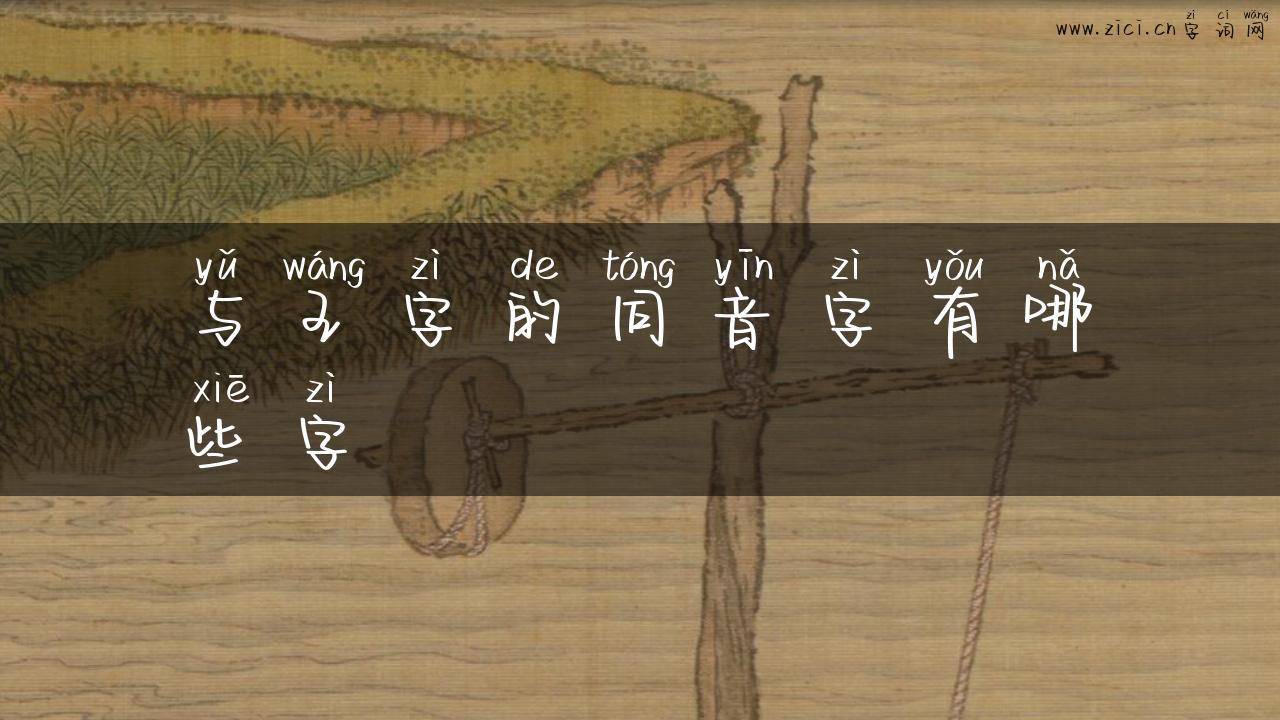 与王字的同音字有哪些字