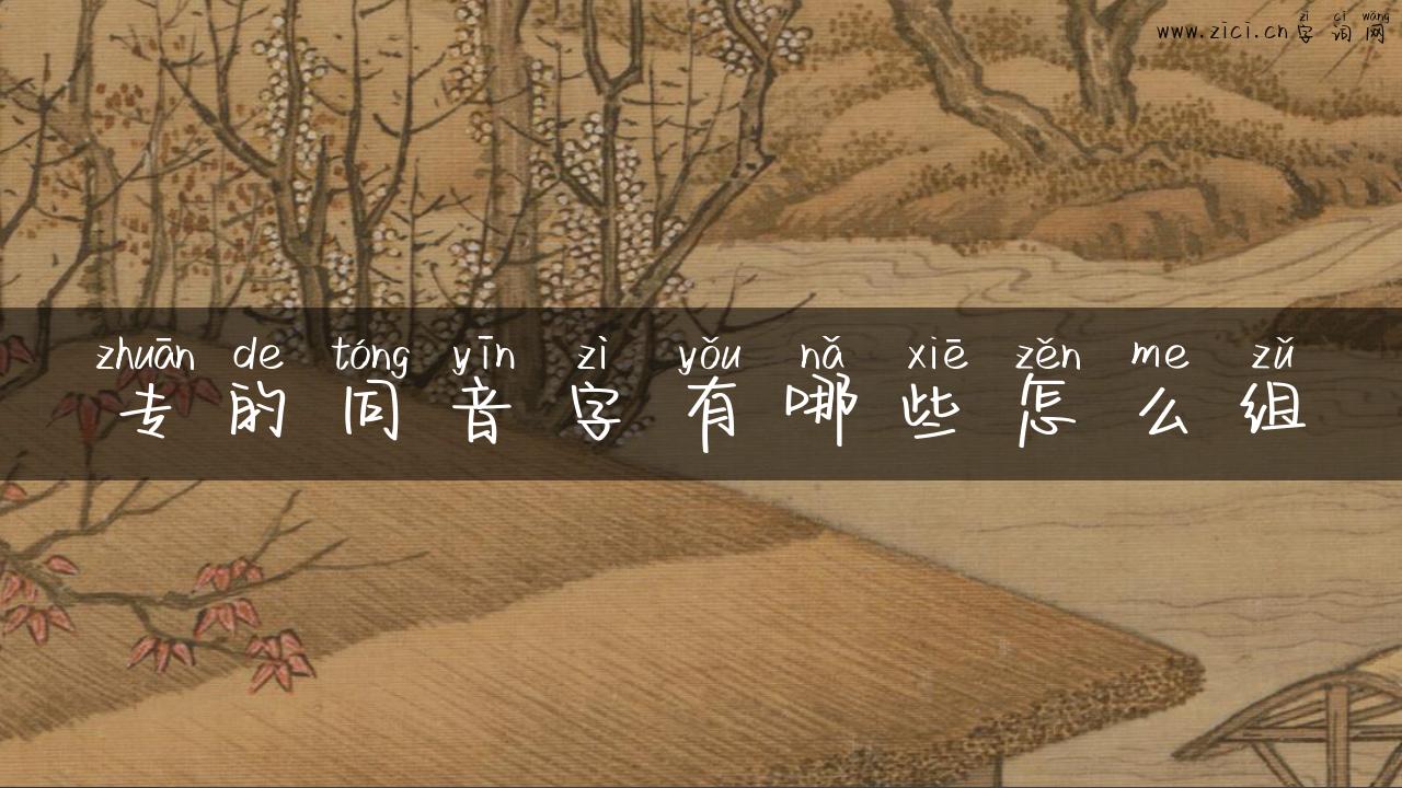 专的同音字有哪些怎么组