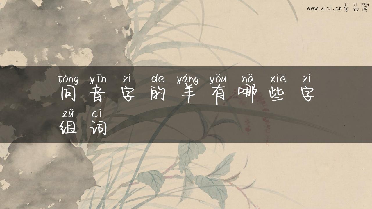 同音字的羊有哪些字组词
