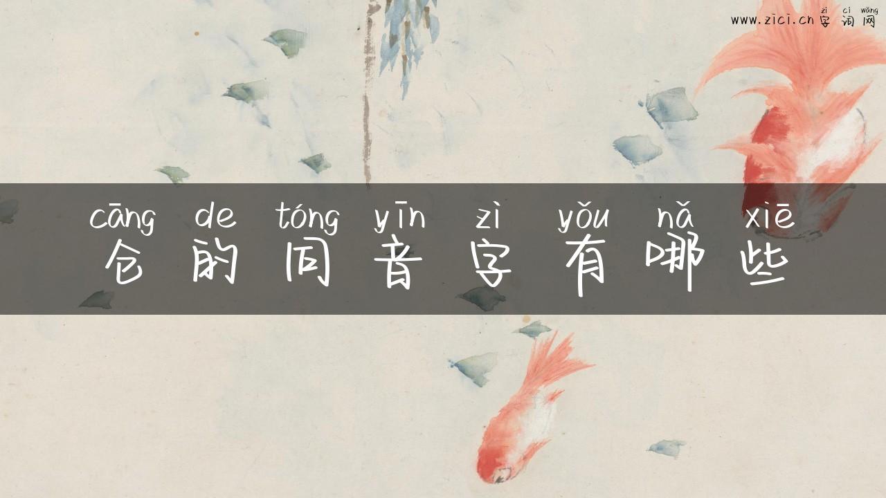 仓的同音字有哪些