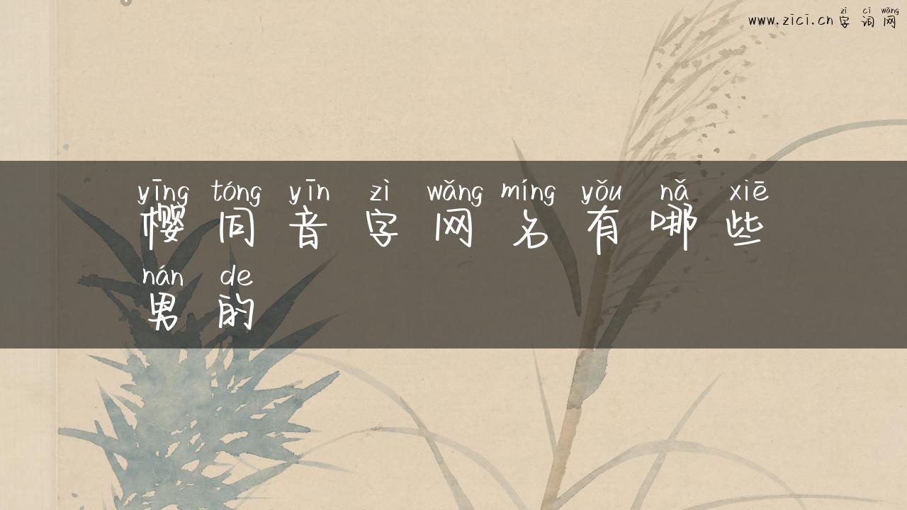 樱同音字网名有哪些男的