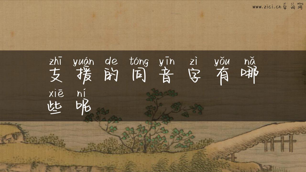 支援的同音字有哪些呢