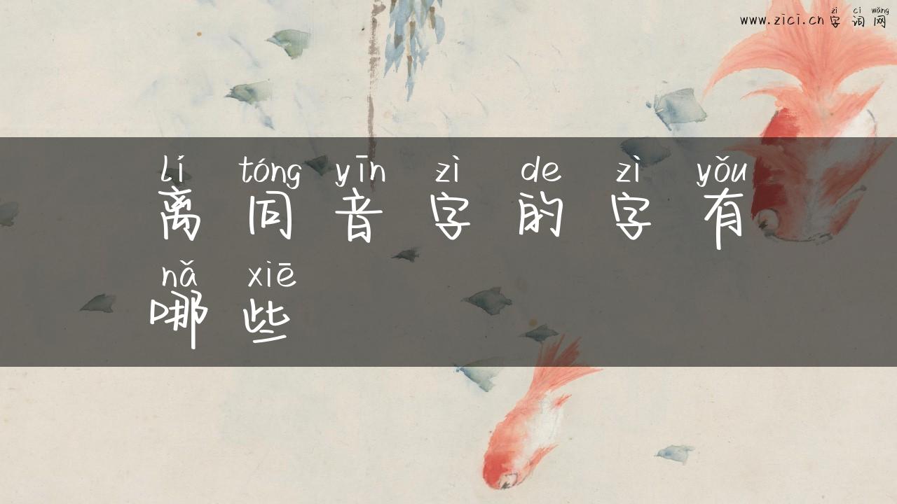 离同音字的字有哪些