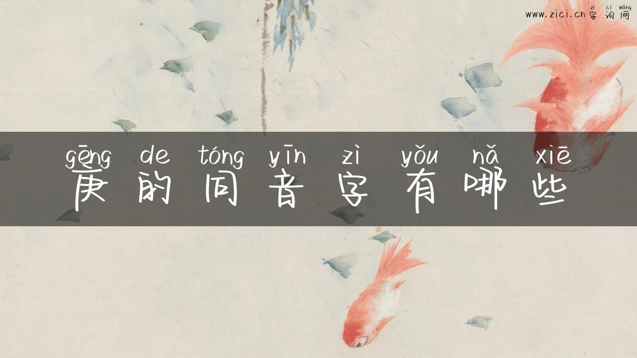 庚的同音字有哪些