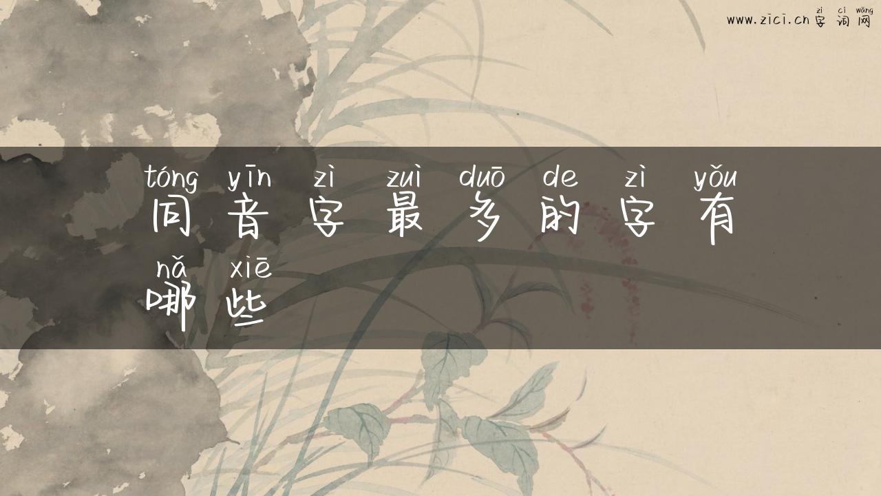 同音字最多的字有哪些