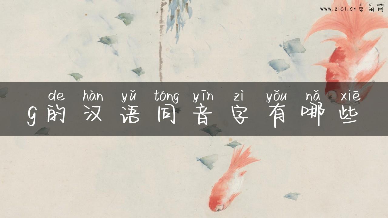 g的汉语同音字有哪些