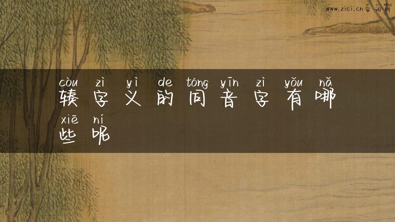 辏字义的同音字有哪些呢