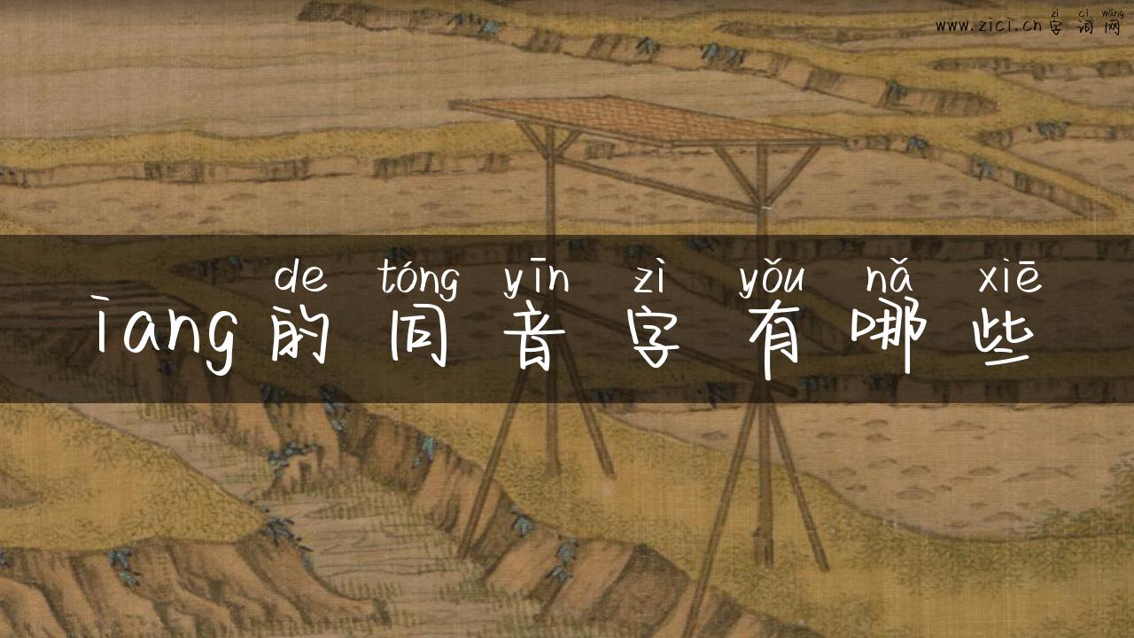 iang的同音字有哪些