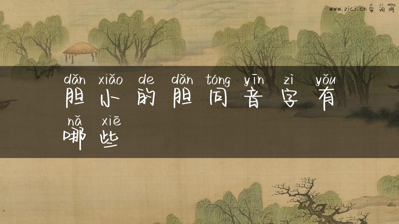 胆小的胆同音字有哪些