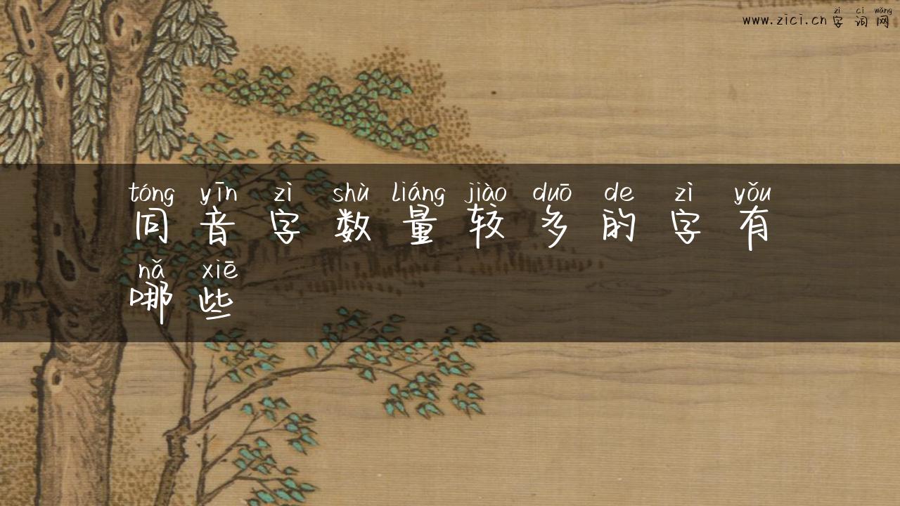 同音字数量较多的字有哪些