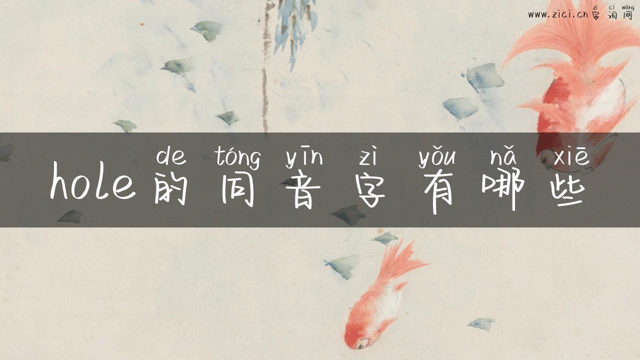 hole的同音字有哪些