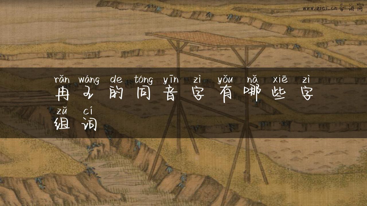 冉王的同音字有哪些字组词