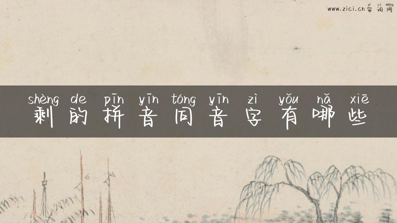 剩的拼音同音字有哪些
