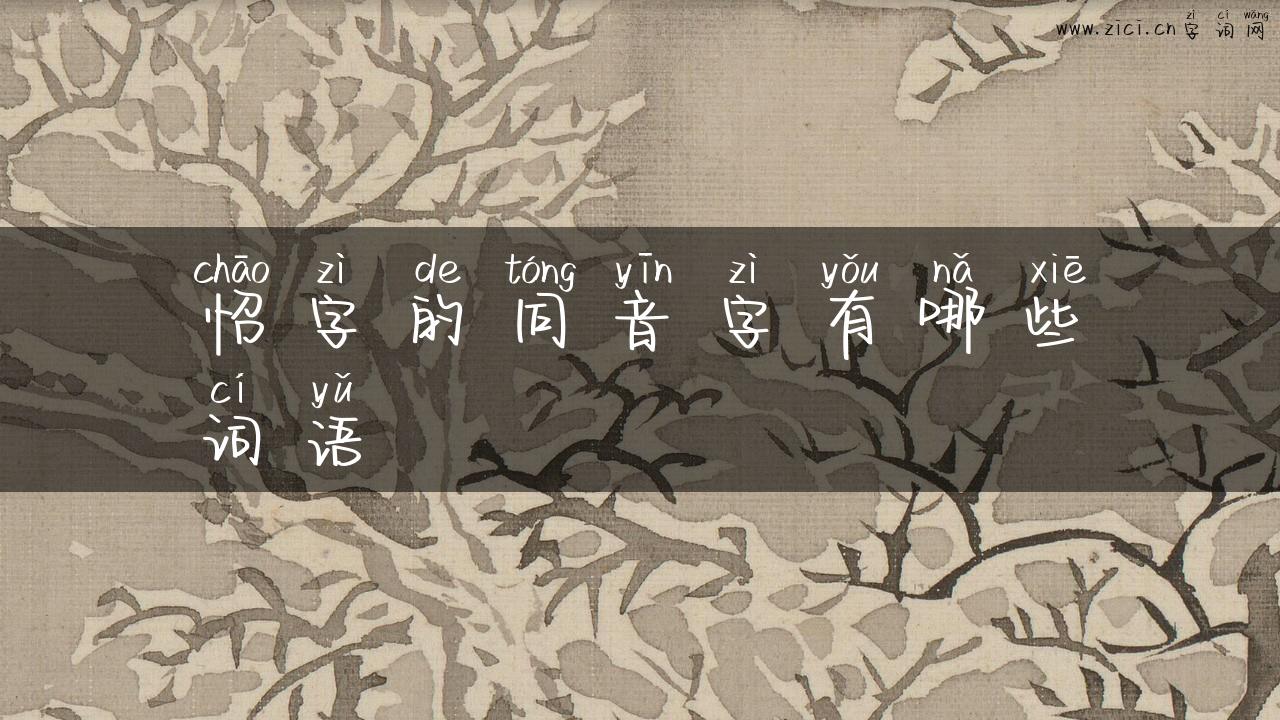 怊字的同音字有哪些词语