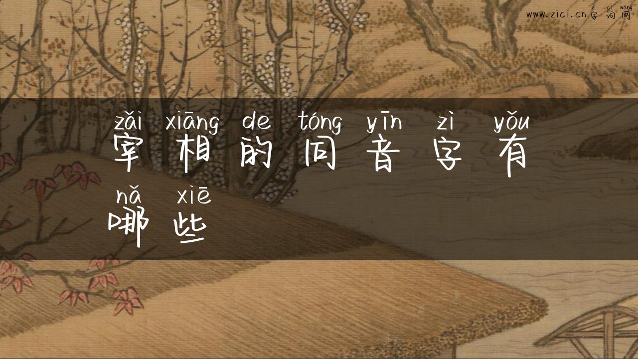 宰相的同音字有哪些