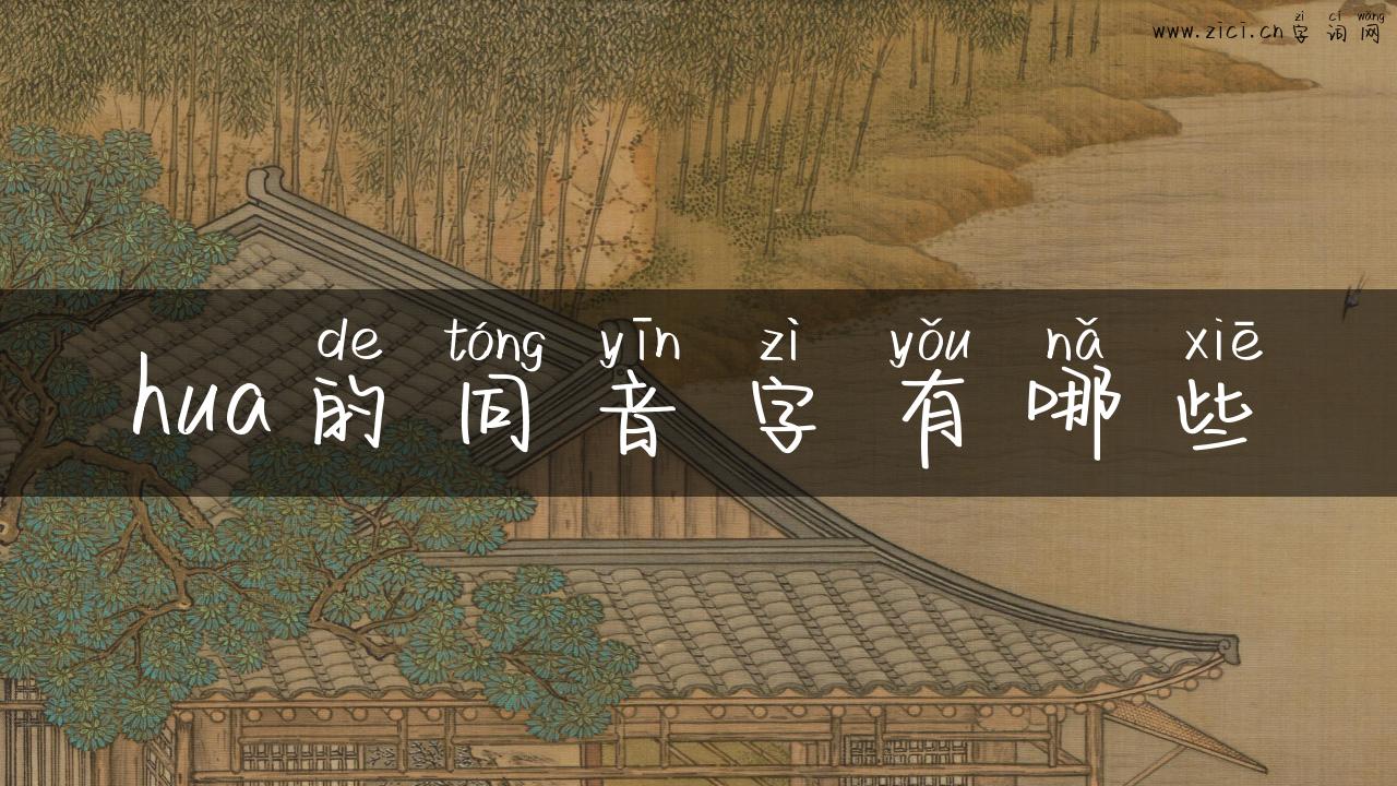 hua的同音字有哪些