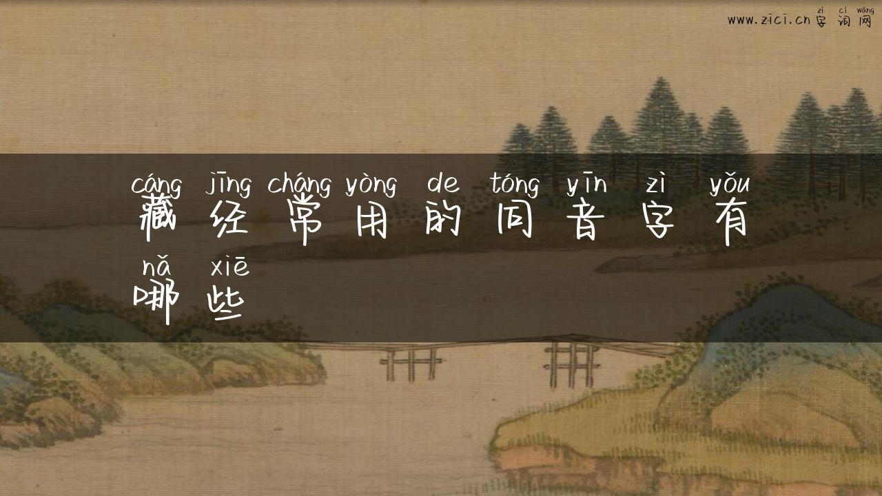 藏经常用的同音字有哪些