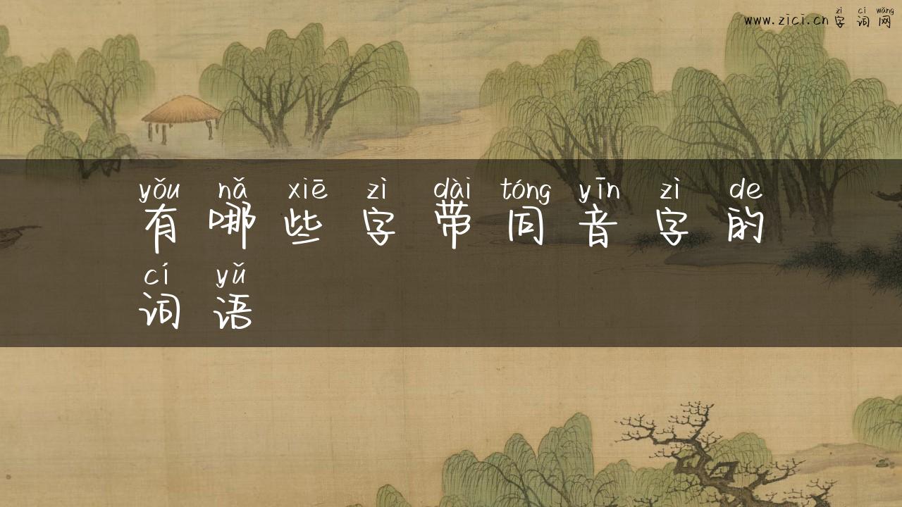 有哪些字带同音字的词语