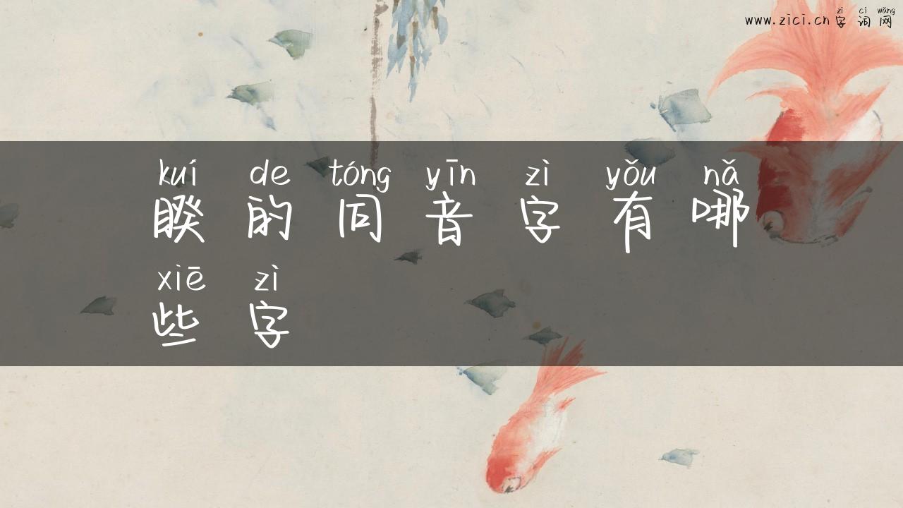 睽的同音字有哪些字