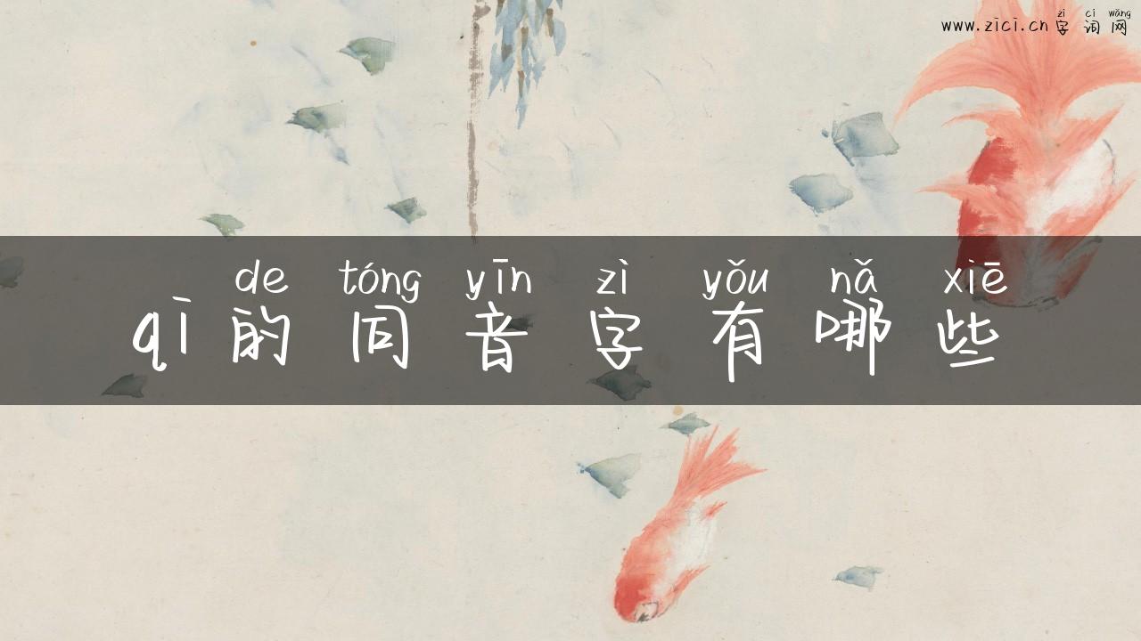 qi的同音字有哪些