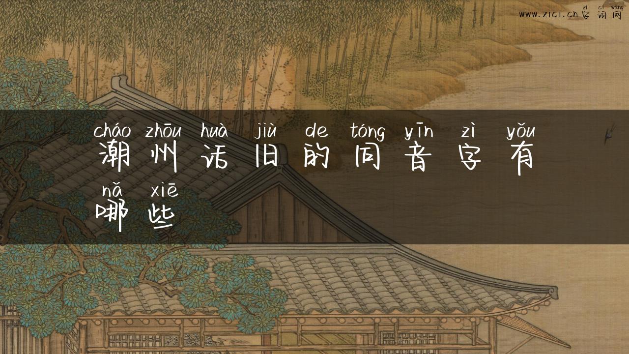 潮州话旧的同音字有哪些