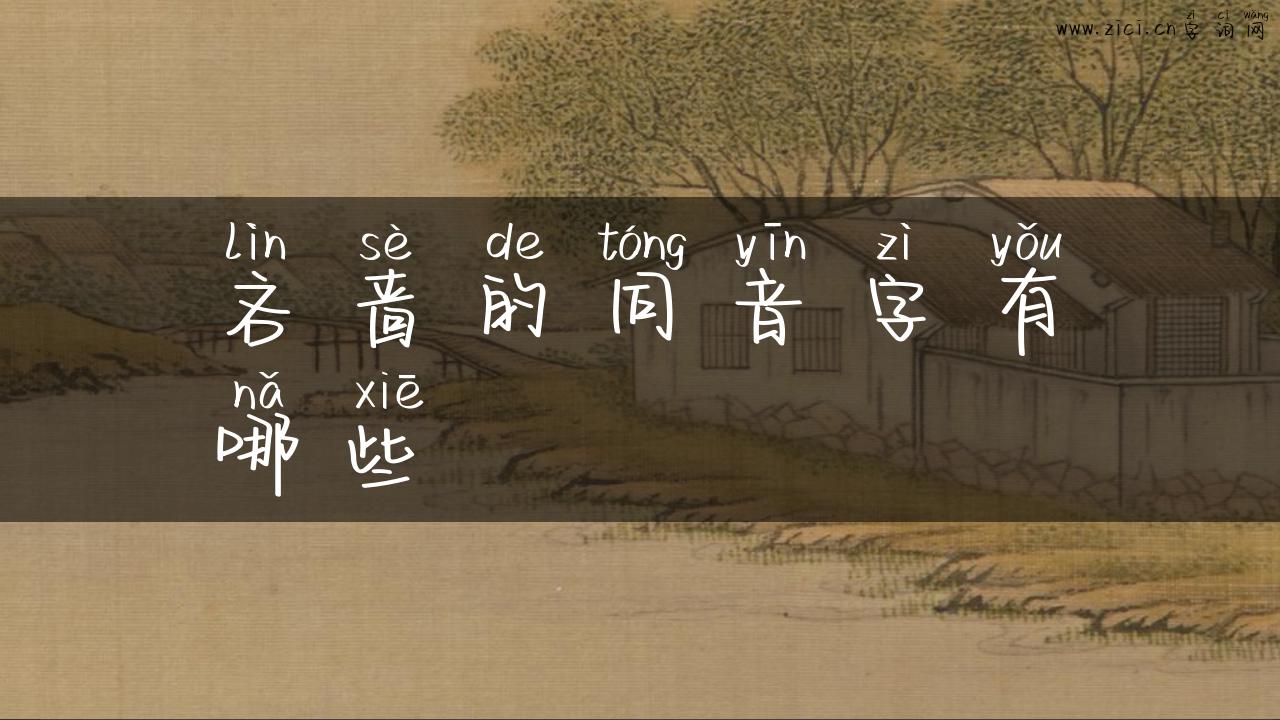 吝啬的同音字有哪些