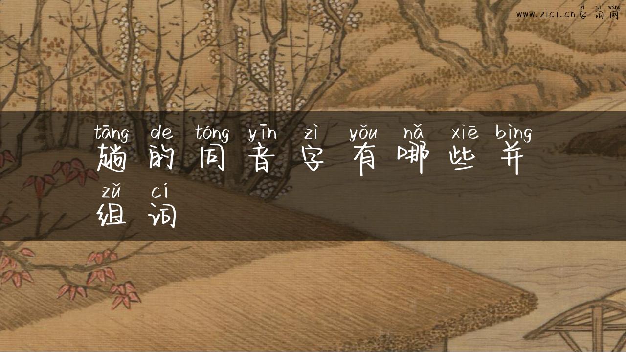 趟的同音字有哪些并组词