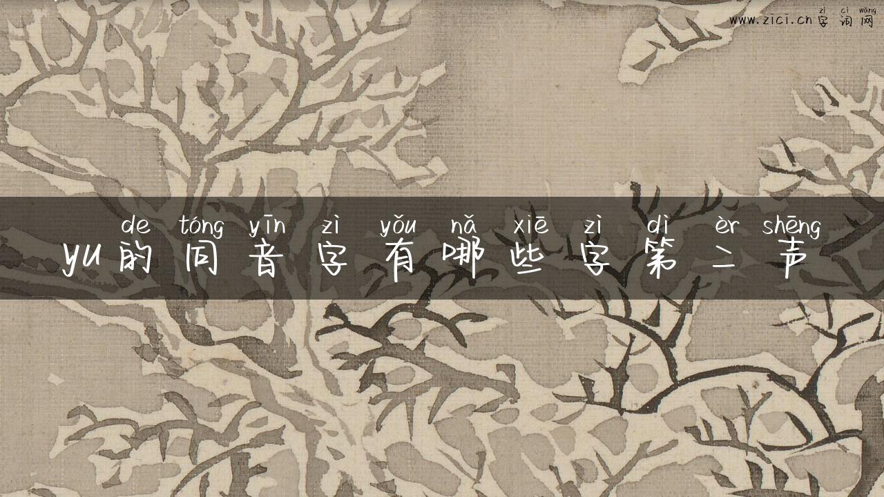 yu的同音字有哪些字第二声