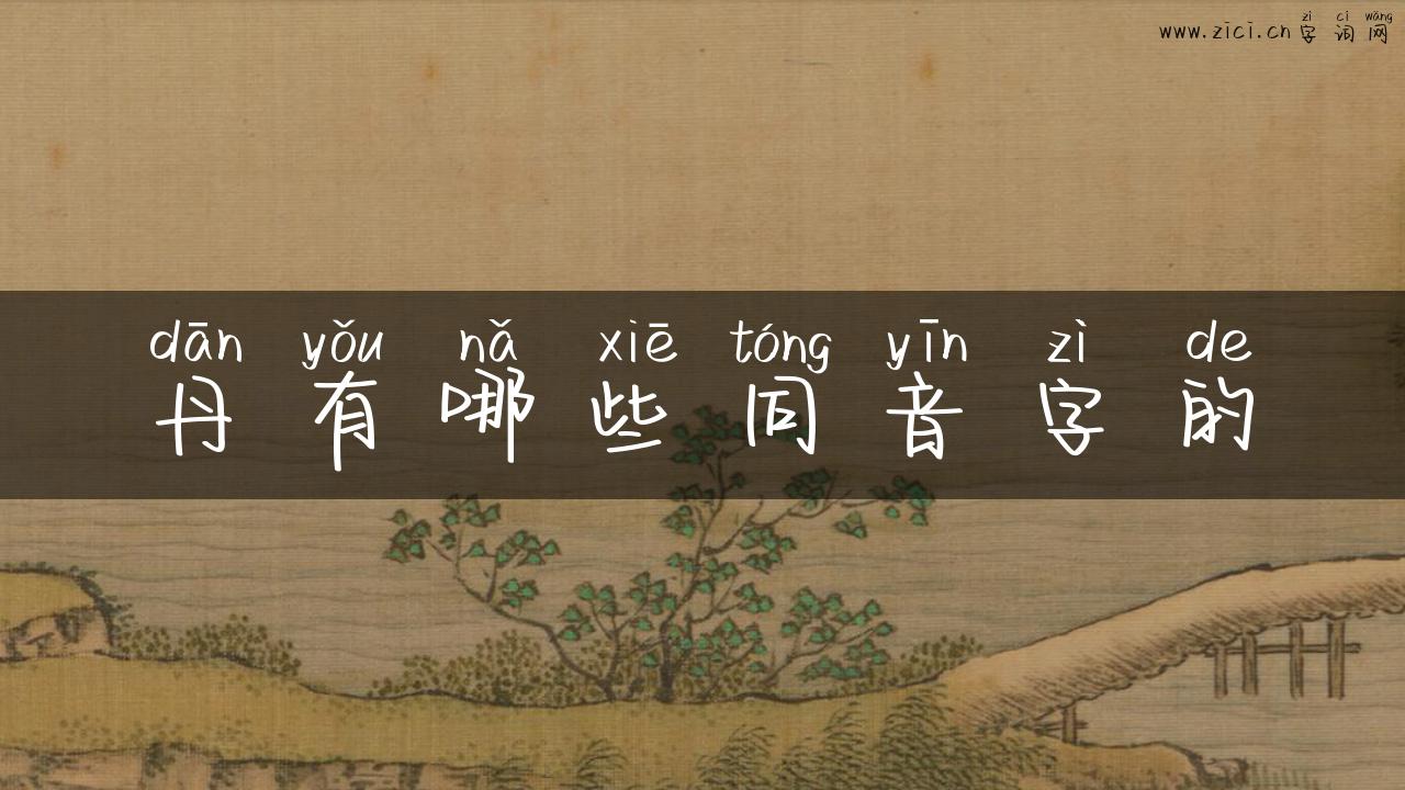 丹有哪些同音字的