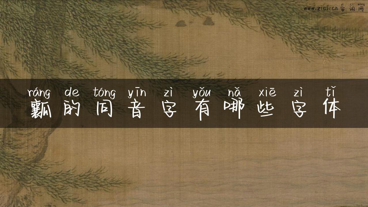 瓤的同音字有哪些字体