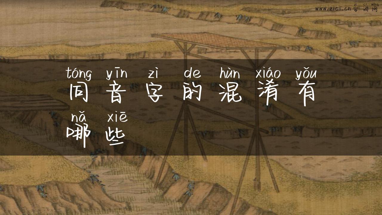 同音字的混淆有哪些