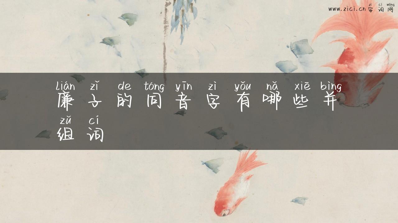 廉子的同音字有哪些并组词