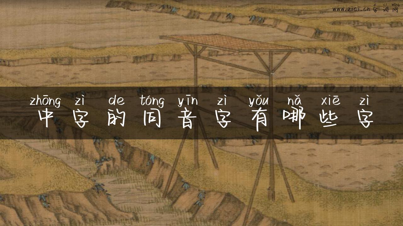 中字的同音字有哪些字