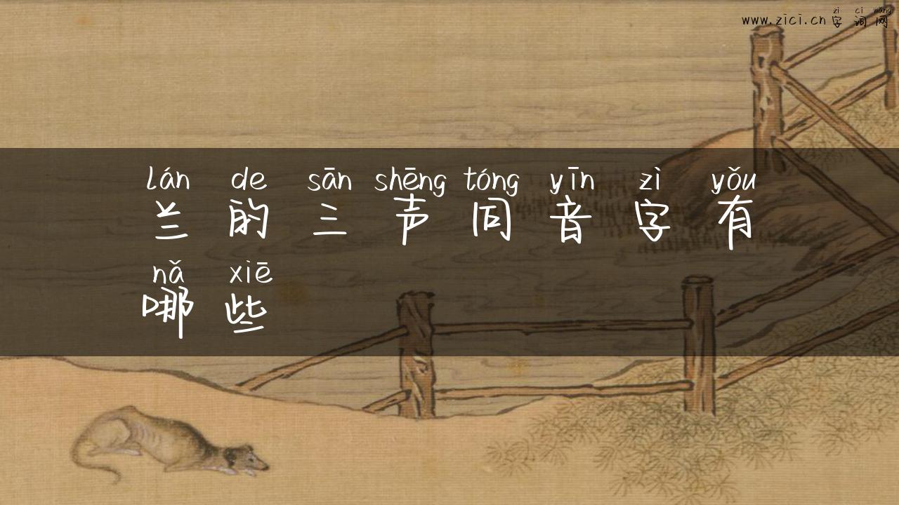 兰的三声同音字有哪些