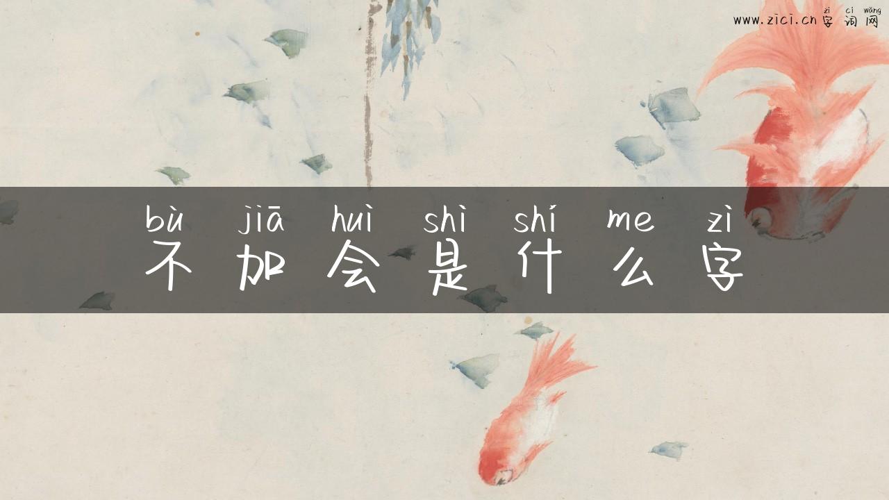 不加会是什么字
