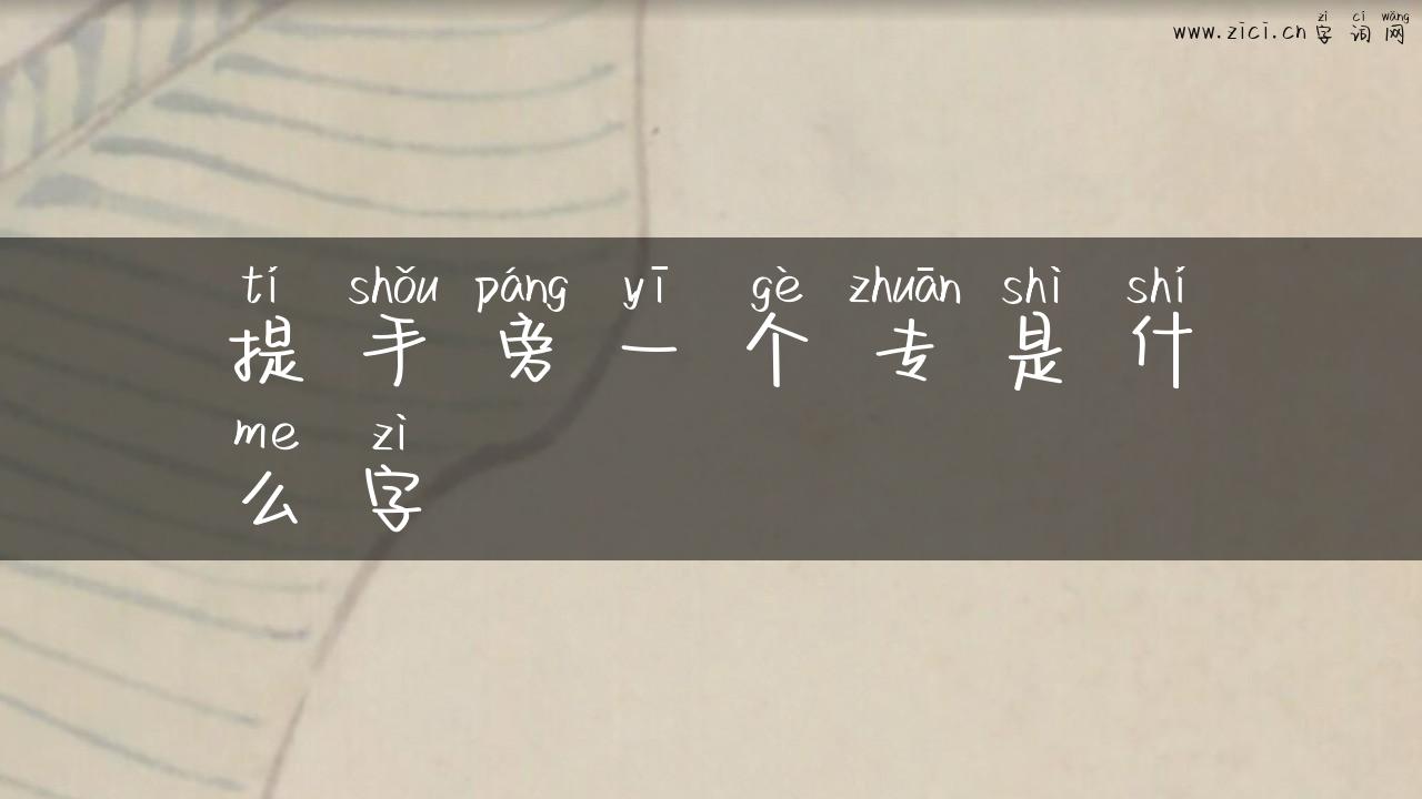 提手旁一个专是什么字