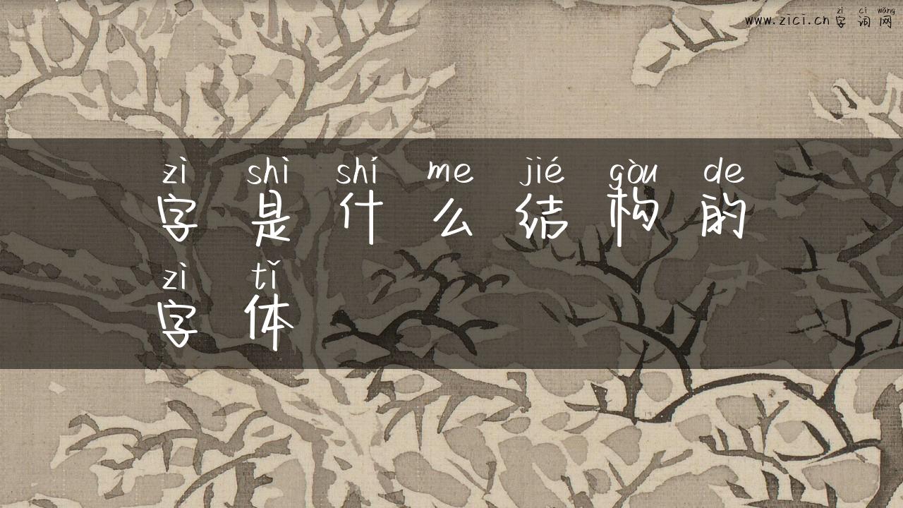 字是什么结构的字体