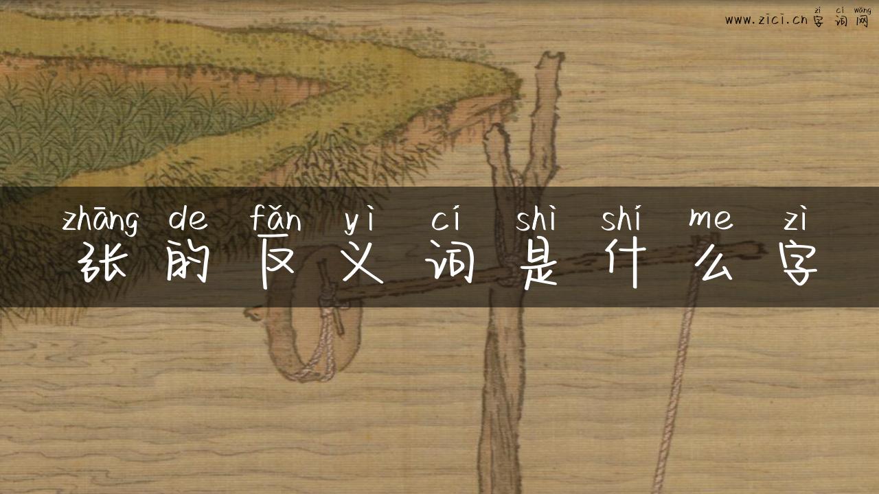 张的反义词是什么字