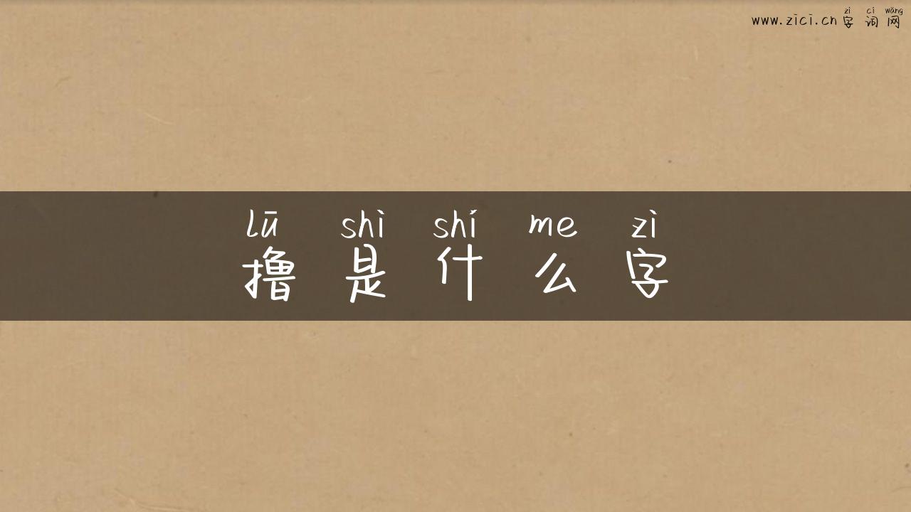 撸是什么字