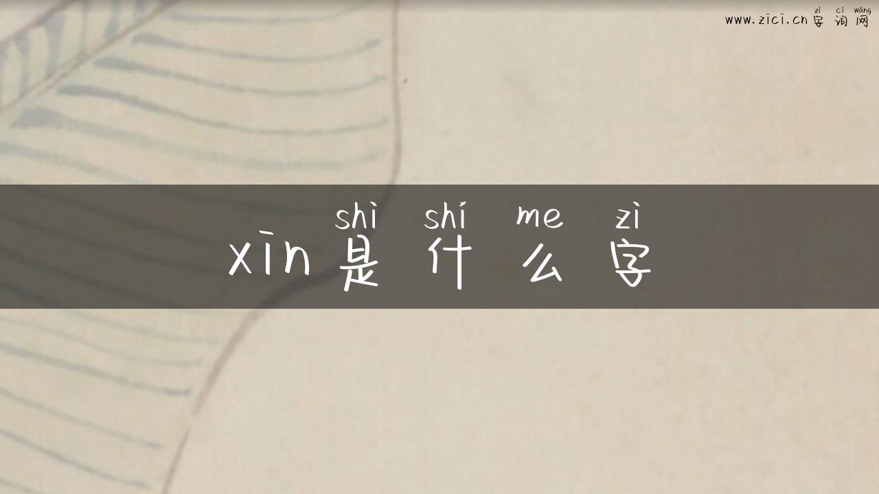 xin是什么字