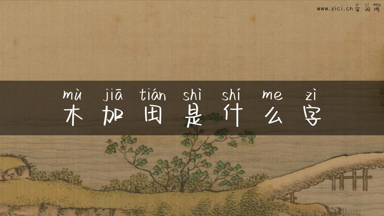 木加田是什么字