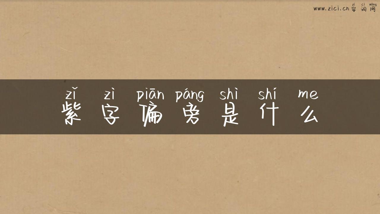 紫字偏旁是什么