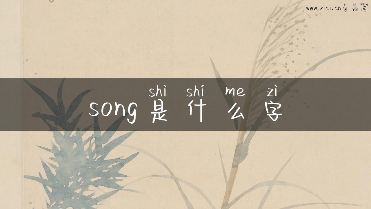 song是什么字