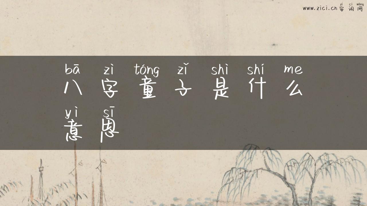 八字童子是什么意思