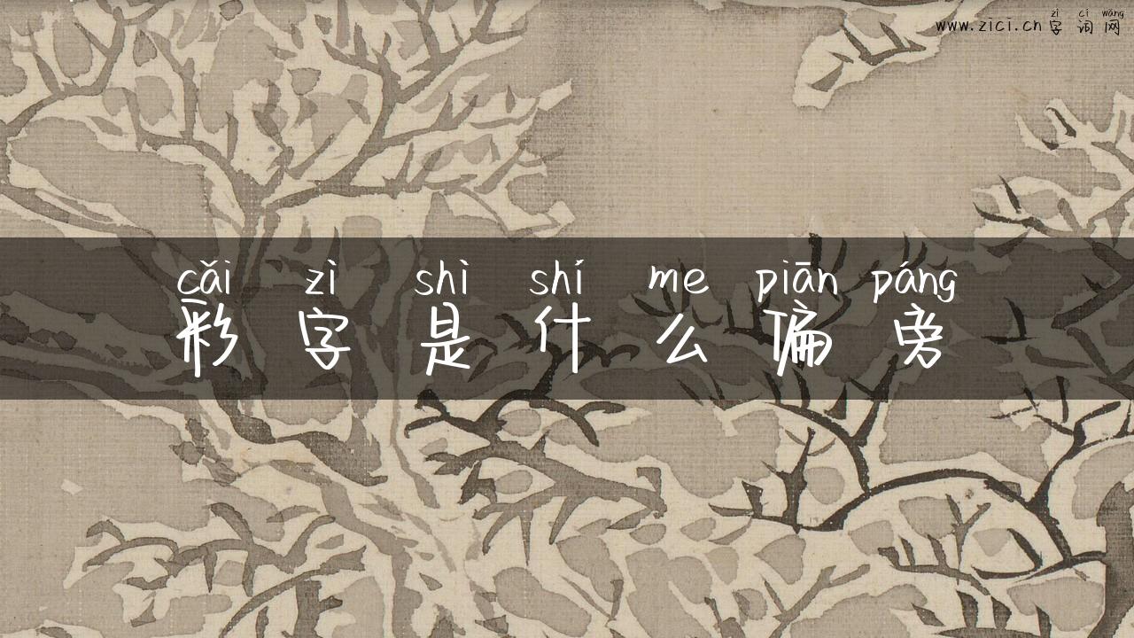 彩字是什么偏旁