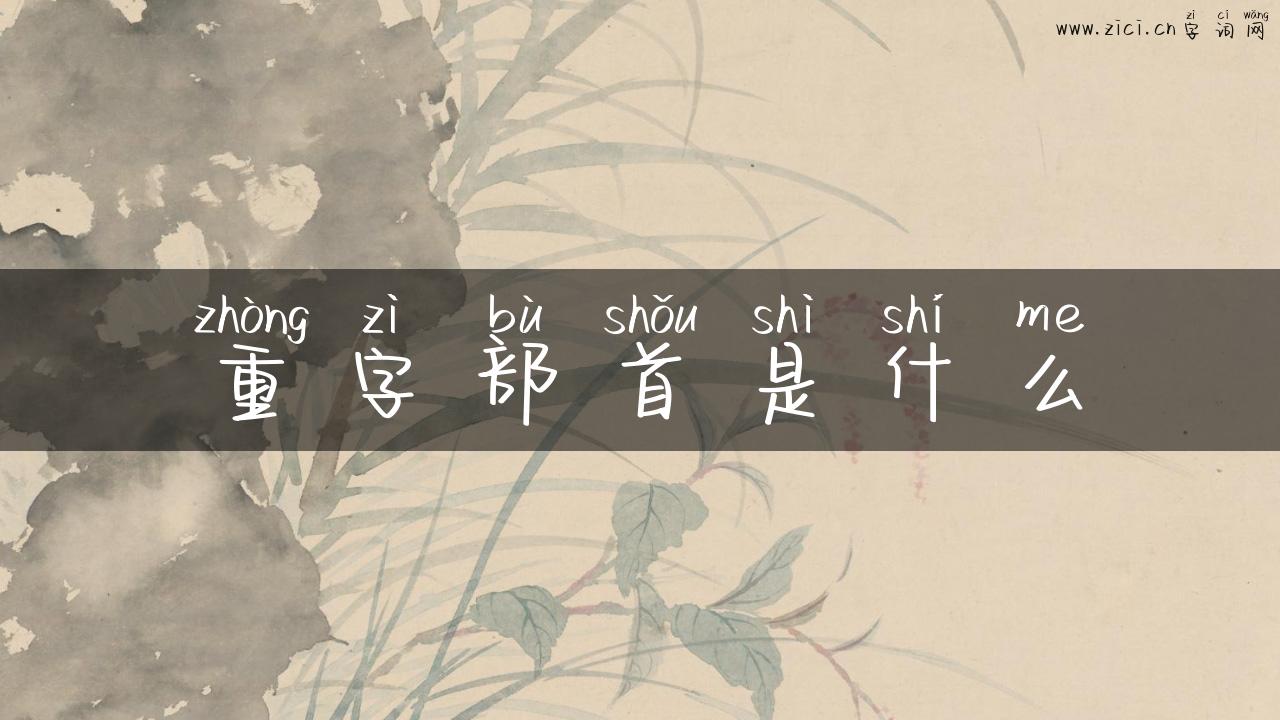 重字部首是什么