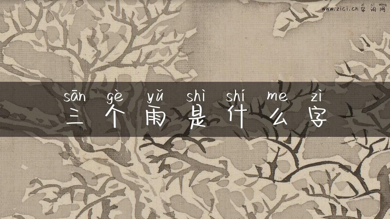 三个雨是什么字