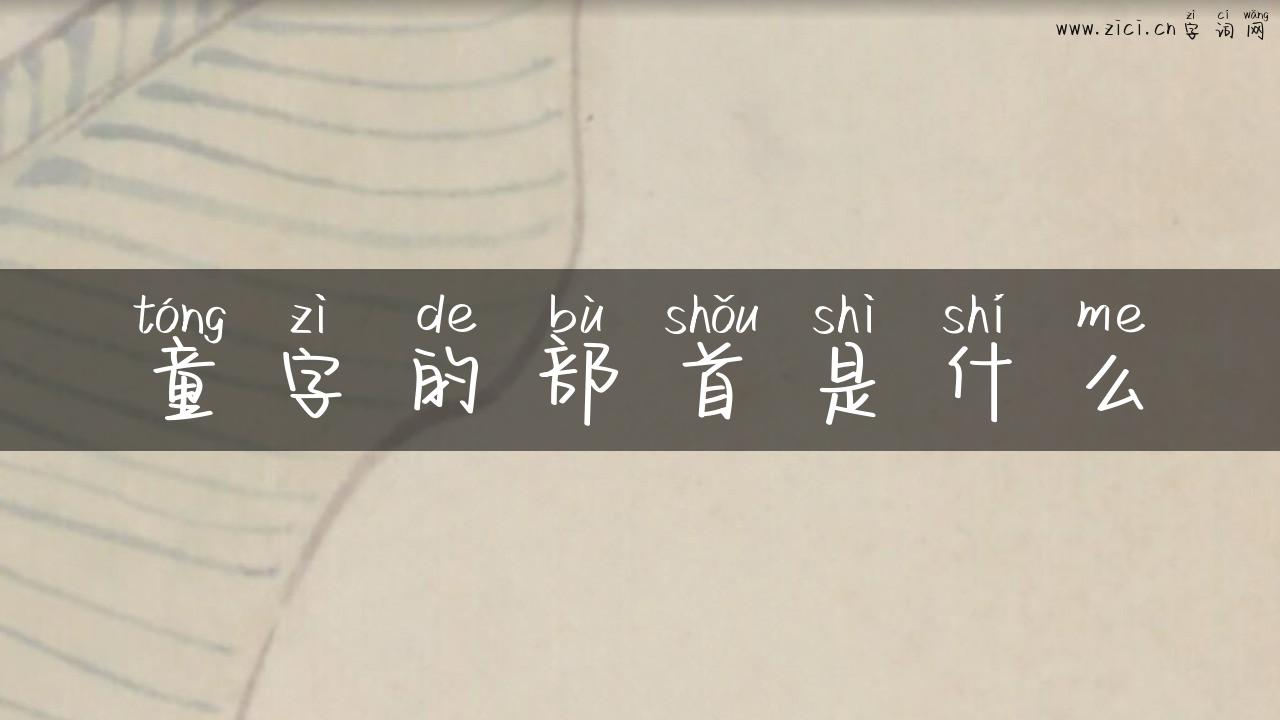童字的部首是什么