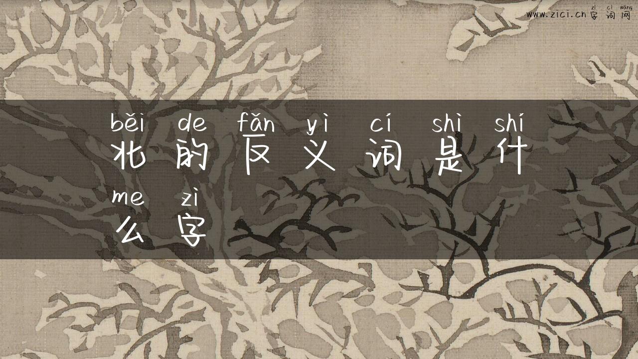 北的反义词是什么字