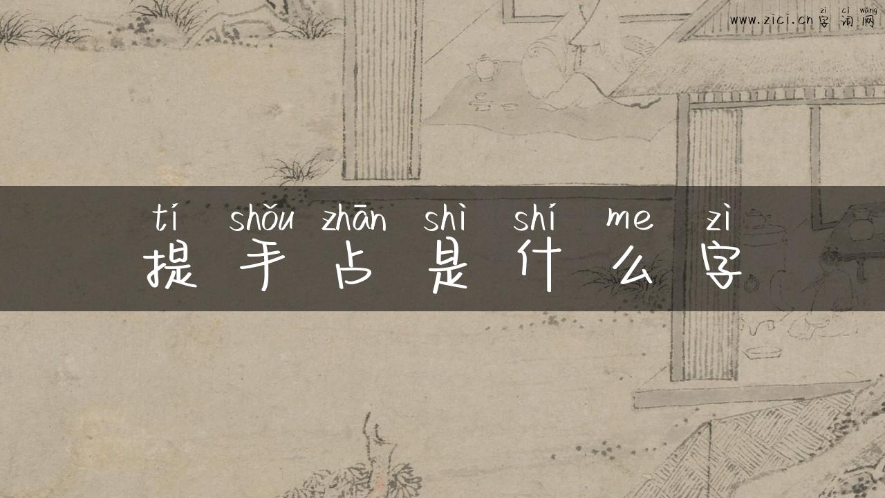 提手占是什么字